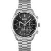 BOSS Orologio Chronograph Quarz Uomo 44mm Collezione CHAMPION con Cadran Nero e Bracciale in Acciaio Inossidabile, Funzione Data, 3 Sottocifre, Resistenza all'Acqua 10ATM - 1513871