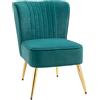 HOMCOM Poltrona Moderna in Stile Scandinavo per Soggiorno, Poltroncina da Ingresso Imbottita e Rivestita in Tessuto Vellutato, 56x65.5x82.5cm, Verde
