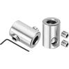 PATIKIL Morsetto per Cavo 7mm Foro Filo Corda Mollette Set, 2pz 304 Inossidabile Acciaio Doppio Fori Blocco Cavo Morsetti Clip con M6 Viti Esagonali Chiave per Cavo Raccordi, Argento