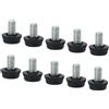 PATIKIL M6x10x15mm Livellamento Piedini Regolabili Avvitamento Livellatore, 20pz Pavimento Protezione Copertura Imbottitura per Casa Mobili Scrivania Tavolo Sedia Gamba