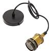 HTRUIYATY E27 Lampade A Sospensione Accessori 1 Metro Regolabile Portalampade A Sospensione Vintage Cavo Porta Lampada Fai-Da-Te per Sala da Pranzo, Soggiorno-Nero