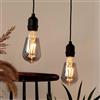 Hellum Set di 2 lampade vintage a sospensione LED per esterni, lampadina vintage e telecomando, lampada oro a batteria retrò, con timer, dimmerabile, vetro a forma di goccia, decorazione nozze 151428