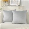 Ystyle Federe Cuscini Divano 45x45 - Copricuscino Divano 2 Pezzi in Velluto con Cerniera Invisibile Morbidi e Lavabili, Copricuscini per Salotto e Camera Soggiorno Letto - Grigio Argento