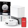 SwitchBot Robot Aspirapolvere K10+ Pro con Svuotamento Automatico, Mini Aspirapolvere Roboticocon Alta Potenza di Aspirazione, Compatibile con Alexa/Siri, WiFi 2.4Ghz
