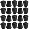 PATIKIL 12mm 1/2" Interno Dia Gomma Gamba Cappuccio, 20pz Punta Coppa Piedi Copertura per Mobili Sedia