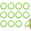 QUARKZMAN 12pz Guarnizione di Ricambio in Silicone per Barattoli Vetro, Anelli di Tenuta in Silicone 3,7 Pollici OD per Barattoli Mason Ermetici e Anti-Perdite per Coperchi di Vetro, Verde