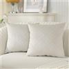Ystyle Federe Cuscini Divano 40 X 40 Copri Cuscini per Divano Arredo Copricuscini Camera da Letto Federe Casa Moderni Elegante Morbido in Velluto con Cerniera Invisibile 2 Pezzi, Beige Bianco