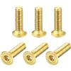 QUARKZMAN Viti a Testa Piatta con Esagono Incassato, M2.5-0.45 x 10mm, 6pz, Bulloni di Fissaggio con Guida Esagonale Interna in Ottone