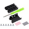 QUARKZMAN 1pz M,2 2242 NVME SSD Dissipatore con Calore Lavello Base, Silicone Termico Cuscinetti, Cacciavite, Viti, 34x22x7mm, Nero