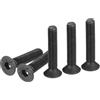 DTGN Viti a Testa Cilindrica Esagonale M3-0.5x16mm, 50Pz,Viti a Testa Piatta in Acciaio al Carbonio con Finitura Nera Ossidata, Filettatura Completa, Bulloni Svasati