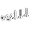 DTGN Viti a Testa Cilindrica Esagonale 1/4-20 x 3/4", 20Pz, Viti a Testa Piatta Esagonale in Acciaio Inossidabile 304, Filettatura Completa, Bulloni Svasati.