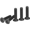 DTGN Viti a Testa Cilindrica Esagonale M6-1x25mm, 25Pz, Viti a Testa Piatta con Esagono Incassato in Acciaio al Carbonio Ossido Nero, Filettatura Completa, Bulloni a Testa Svasata