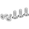 DTGN Viti a Testa Cilindrica Esagonale M3-0.5 x 8mm, 100Pz. Viti a Testa Piatta Esagonale in Acciaio Inossidabile 304, Filettatura Completa, Bulloni Svasati.