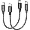 RAVIAD Cavo USB C iPhone Corto, [2Pack 15CM] Certificato MFi Cavo iPhone USB C PD Carica Rapida Compatibile con iPhone 14/13/12/11 Pro Max/X/XS/XR/8/8 Plus/7/7 Plus/6s/6s Plus/6/5/5s/5c/SE 2020 - Nero