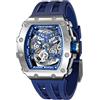 TSAR BOMBA Orologio Uomo Meccanico Automatico Tonneau Design Regalo Uomo con Cassa in Acciaio Inossidabile 316 50M Impermeabile Lusso Militare Sportivo Design Orologio da Polso