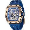 TSAR BOMBA Orologio Uomo Meccanico Automatico Tonneau Design Regalo Uomo con Cassa in Acciaio Inossidabile 316 50M Impermeabile Lusso Militare Sportivo Design Orologio da Polso