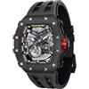 TSAR BOMBA Orologio Uomo Meccanico Automatico Tonneau Design Regalo Uomo con Cassa in Acciaio Inossidabile 316 50M Impermeabile Lusso Militare Sportivo Design Orologio da Polso