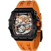 TSAR BOMBA Orologio Uomo Meccanico Automatico Tonneau Design Regalo Uomo con Cassa in Acciaio Inossidabile 316 50M Impermeabile Lusso Militare Sportivo Design Orologio da Polso