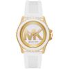 Michael Kors Orologio Everest da donna, movimento cronografo al quarzo con cinturino in acciaio inossidabile o in silicone, 40 mm, Bianco e oro