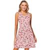 FRODOTGV Abito da donna rosa con stampa leopardata glitterata allentata a trapezio per feste prendisole estate, Stampa leopardata glitter rosa, S