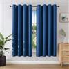 Joydeco Tende Oscuranti per Interni 2 Pezzi L 132 x A 158, Tende Termiche Isolanti con Occhielli per Soggiorno e Camera da Letto Moderne Blackout Curtains, Blu Reale