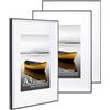 Baoee A3 (29,7 x 42 cm) - Cornice portafoto bicolore con passepartout da 21 x 29,7 cm, set da 3 pezzi, con vetro acrilico, cornice A3, cornice per poster, cornice per certificati, montaggio a parete