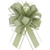 QUARKZMAN 5pz 15cm Fiocchi Regalo Tirante Grande in Organza Fiocco Confezioni Regalo Nastro per Cesti Auto Matrimonio Regali Fiocco di Natale, Verde Oliva