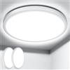 Lepro Plafoniera LED Soffitto 24W [2 pcs], Lampada da Soffitto Bianco Diurno 5000K 2400LM, Plafoniera Bagno Impermeabile IP44, Lampadario Soffitto per Cucina Soggiorno Balcone Camera da Letto, Ø29.3CM