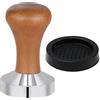 Vicloon Tamper per caffè 51mm, Espresso caffè Tamper in Acciaio Inossidabile Alimentare 304 con Tappetino Tamper, Tamper di caffè con Manico, Pressino per caffè per caffè Barista e Caffetteria