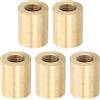 PATIKIL Dado Accoppiamento Tubo Lampada Ottone, 5 Pz 20mm Lungo M10 Filettatura Fine Rotonda Manicotto Adattatore Tubo Lampada Connettore Asta per Montaggio Riparazione Apparecchi, 16mm Od