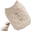 Spizummp Vestiti invernali per cani di piccola taglia, in pile spesso, caldo, con fibbia a trazione, gilet in morbido pile caldo, giacca invernale impermeabile per animali domestici, beige (L)