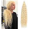 Dsoar Capelli a Torsione Profonda all'Uncinetto Onda d'Acqua Torsione Fasci di Capelli Sintetici Ricci Che Intrecciano l'Estensione dei Capelli Ombre, 22Inch 3 Packs