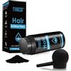 YOLONCE Polvere Fibre Capelli, Polvere Capelli Ugello, polvere volumizzante capelli Uomo e Donna, Aggiunge volume Immediato(Nero)