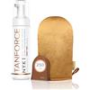 NYK1 TanForce Autoabbronzante viso e corpo con guanto NYK1 MegaMitt in mousse, Invisibile e inodore. Dona un'abbronzatura dorata e sexy, senza macchiare e senza ungere che si intensifica in poche ore