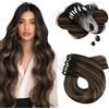 Moresoo Extension Microring Capelli Veri #2/6/2 40cm 50g 50 Ciocche | Qualità Certificata, Filamenti Morbidi, Look Professionale, Fissaggio Sicuro, Fluidità, Tocco Velluto, Fascino