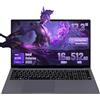 Zyphionix Laptop Windows 11, 16 GB DDR4,512 GB SSD Notebook,Win 11 Pro & Office 2024, Celeron N150 (Up to 2.9 GHz), impronte digitali, tastiera illuminata, HDMI, 3 USB 3.0, grigio