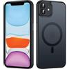 Yoedge Magnetica Cover per Apple iPhone 11 6,1, Compatibile con MagSafe, Custodia Traslucida Matte Hard PC, Ultra Sottile TPU Antiurto Anti-Graffio Protettiva Case per iPhone 11, Nero