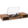Udreamer Giradischi con 2 Altoparlanti Stereo Doppi Giradischi Vintage Bluetooth 5.3 Supporta 3 Velocità AUX-in, linea RCA, USB, Riproduzione Wireless Giallo