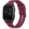 Tobfit Cinturino per Garmin Venu Sq Music, 20mm Cinturino in Silicone Sportivo per Garmin Venu Sq 2 Music/Venu Sq 2 /Venu Sq/Venu/Venu 2 Plus (1Vino rosso)