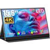UPERFECT Monitor Portatile QLED 4K 15,6 Pollici Schermo Display 100% AdobeRGB 1500:1 500Nits con MINI HDMI Type-C USB OTG Porta & Copertura Magnetica, Compatibile con Laptop, Telefona, PC, Switch