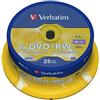 Verbatim® DVD+RW DataLifePlus, mandrino riscrivibile, 4,7 GB, 4 x (25 pezzi), riceverete 1 confezione da 25 pezzi