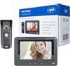 PNI Videocitofono DF930 con 1 monitor, schermo LCD da 7 pollici, 800x480, uscita yala elettromagnetica, nero