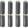 QUARKZMAN 4pz Cerniere Botte Saldabili, 2-3/8 x 6/16 (Lxd) Cerniere Cilindro Staccabili Saldabili Acciaio Carbonio per Rampare Rimorchio Porte Battente Cancelli Metallo, 0.24 Perno OD