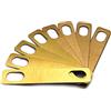 Alnicov 8 pezzi di spessori per manico di chitarra 4x 0,2 mm, 2x 0,5 mm e 2x 1 mm di spessore spessori in ottone per la riparazione del manico imbullonato di chitarra e basso, oro