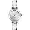 Anne Klein - Orologio da donna a bracciale rigido, con quadrante con vero diamante, Bianco/Argento