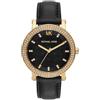 Michael Kors Orologio Corey da donna, Movimento al quarzo a tre lancette con cinturino in lega o in pelle, 38 mm, Nero e oro