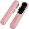 LOPHE Piastra per Capelli, Senza Fili Piastra Lisciante Riscaldamento Rapido, Piastra Capelli Spazzola con Display LED, 3 Temperature 160°C-200°C per Capelli Lisci, Ricci e Mossi(Rosa, B)
