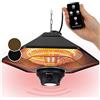 blumfeldt Heat Hexa - Lampada Infrarossi Riscaldante, Riscaldamento a Raggi Infrarossi, Termoconvettore, Potenza: 800/1200/2000W, IR ComfortHeat, Elementi Riscaldanti Alogeni, Touch-Screen, Nero