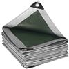 WOLTU Telone Impermeabile Telo di Protezione Antipioggia Copertura da Esterno Giardino PE 280g/m² 3x4 m Verde+Grigio