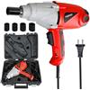TEENO Avvitatore a Massa Battente con filo per auto 450Nm, 1010 W，1/2" Avvitatori a Pistola Pneumatica/Avvitatore ad aria compressa a bassa vibrazione per serrare e svitare le viti con 4 Bussole